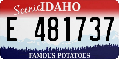 ID license plate E481737