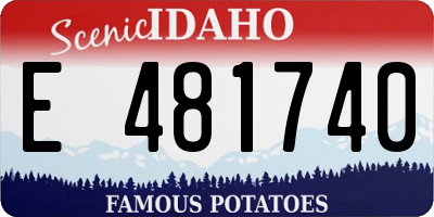 ID license plate E481740
