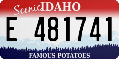 ID license plate E481741