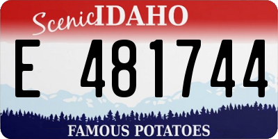 ID license plate E481744