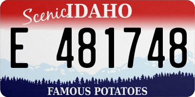 ID license plate E481748