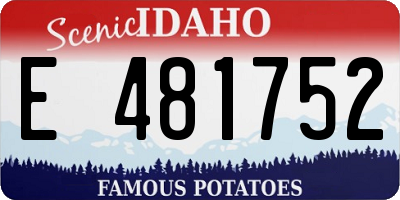 ID license plate E481752
