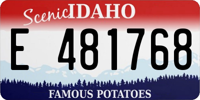 ID license plate E481768