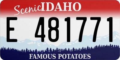 ID license plate E481771