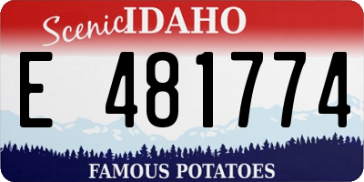 ID license plate E481774