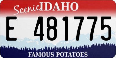 ID license plate E481775