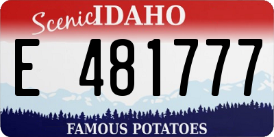 ID license plate E481777