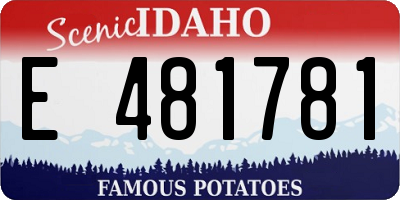 ID license plate E481781