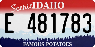 ID license plate E481783