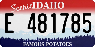 ID license plate E481785
