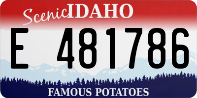 ID license plate E481786