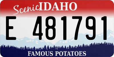 ID license plate E481791