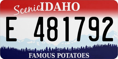 ID license plate E481792