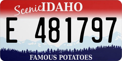 ID license plate E481797