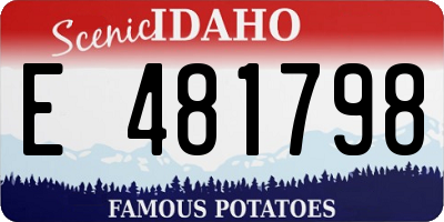 ID license plate E481798