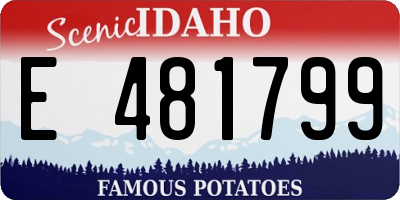 ID license plate E481799