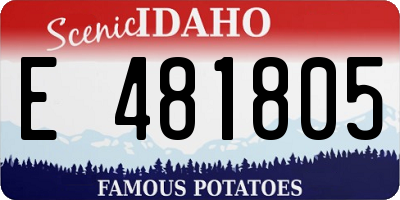 ID license plate E481805