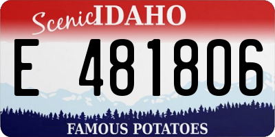 ID license plate E481806
