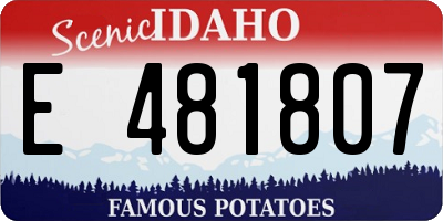 ID license plate E481807