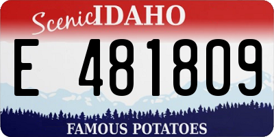 ID license plate E481809