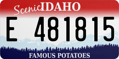 ID license plate E481815
