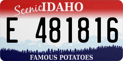 ID license plate E481816
