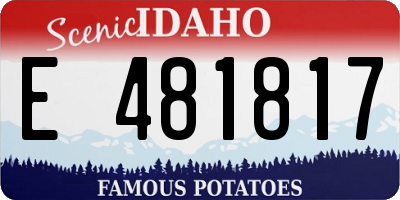 ID license plate E481817