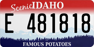 ID license plate E481818