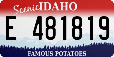 ID license plate E481819