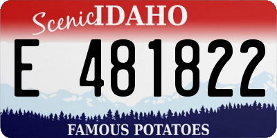 ID license plate E481822