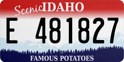 ID license plate E481827
