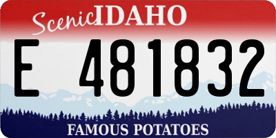 ID license plate E481832
