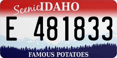 ID license plate E481833