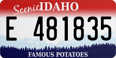 ID license plate E481835