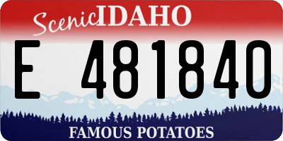ID license plate E481840
