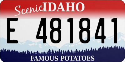 ID license plate E481841