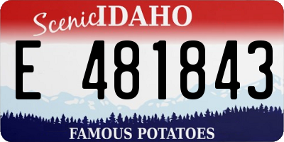 ID license plate E481843