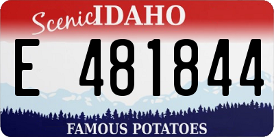 ID license plate E481844