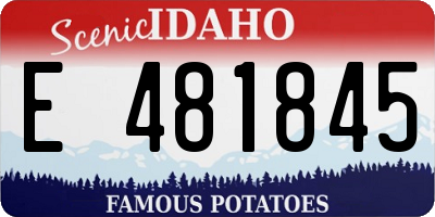 ID license plate E481845