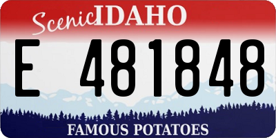 ID license plate E481848