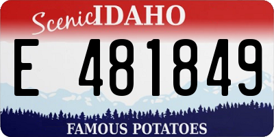 ID license plate E481849