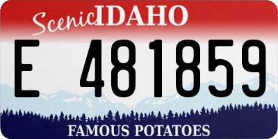 ID license plate E481859