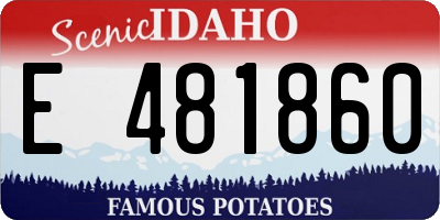 ID license plate E481860