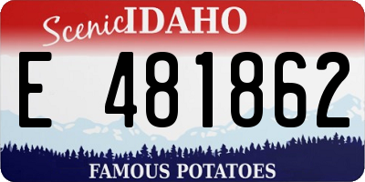 ID license plate E481862