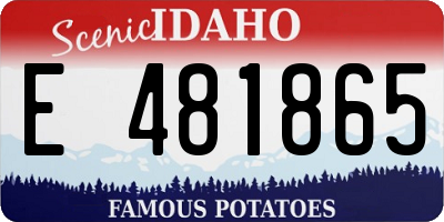 ID license plate E481865