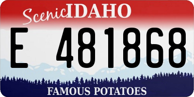 ID license plate E481868