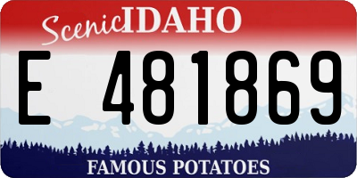 ID license plate E481869