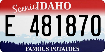 ID license plate E481870