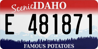ID license plate E481871