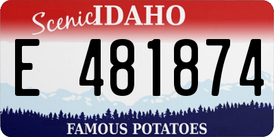 ID license plate E481874